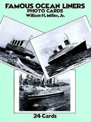 Famous Ocean Liners Photo Postcards Paperback William H., Jr. Mil