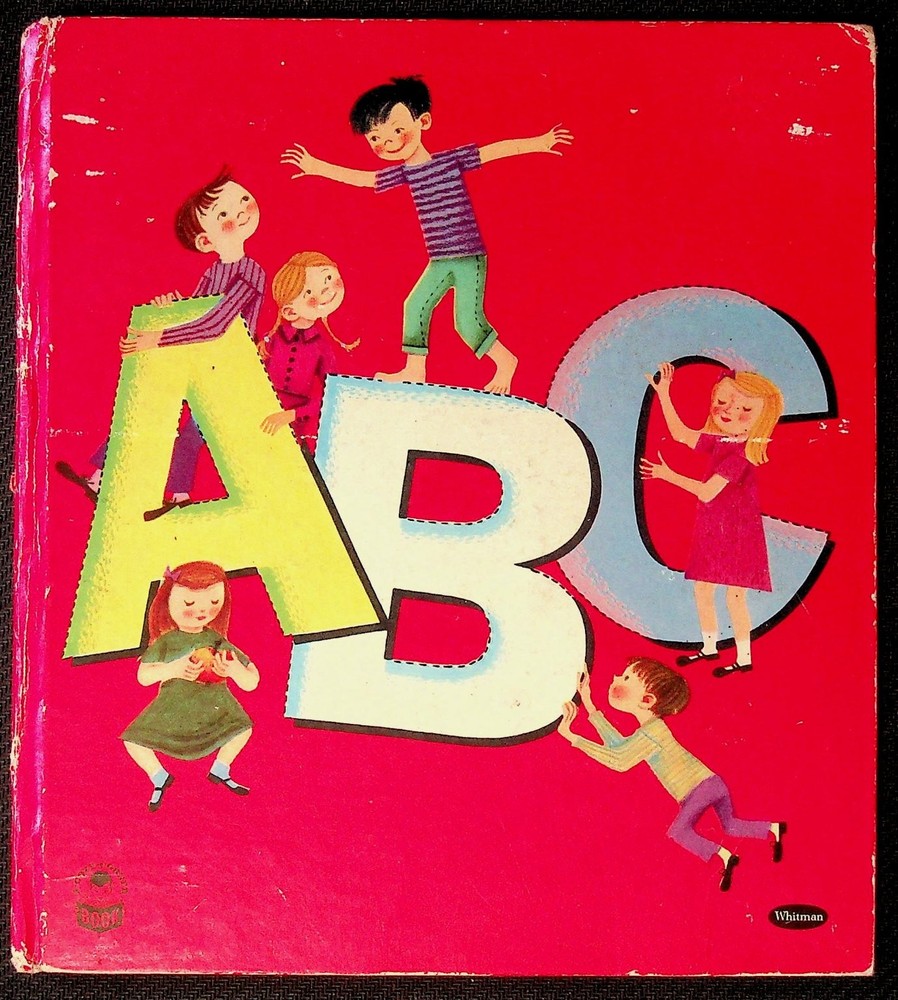 ABC Erika Weihs 1956 Children’s Picture Book Vintage Illustrated Whitman Reading