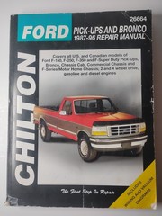 Chilton Repair Manual Ford Pick-Ups & Bronco 1987-1996 Mechanic Service 26664