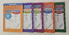 5 New Large Print Word-Finds Puzzle Books Kappa Games Vol #443-454 ~ Search,Hunt