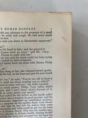 Antique 1915 Of Human Bondage by W. Somerset Maugham Hardcover Book