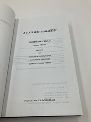 A Course in Miracles Workbook Manual Foundation for Inner Peace HC Theology