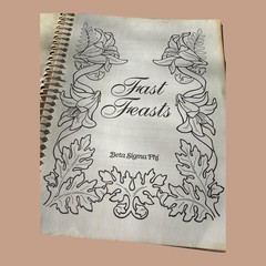 ✨VTG 1997 Beta Sigma Phi Fast Feasts Cookbook Spiral Bound 221 Pages✨