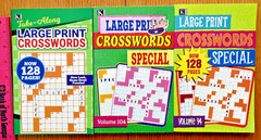 Lot of 3 Kappa Large Print Crosswords New Unsolved Free Shipping