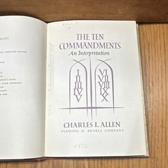 Ten Commandments An Interpretation Charles L Allen HC 1965 Revell Vintage