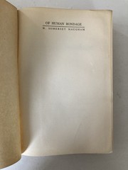 Antique 1915 Of Human Bondage by W. Somerset Maugham Hardcover Book