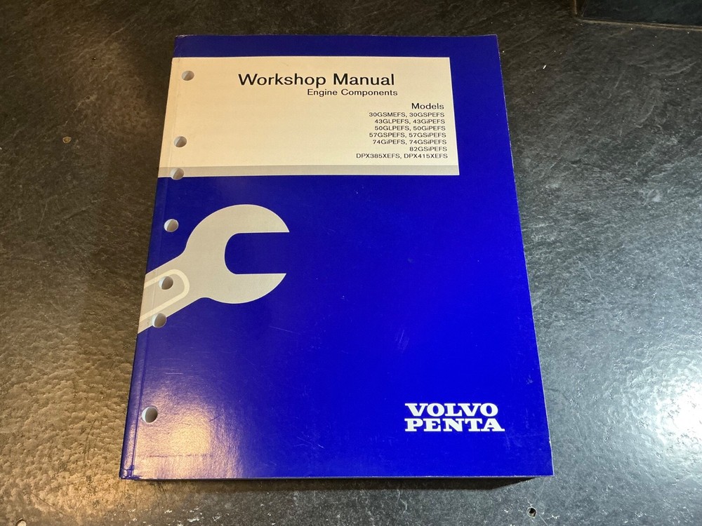 2000 Volvo Penta “EF” 3.0L, 4.3L, 5.0L, 5.7L, 7.4L, 8.2L Engine Workshop Manual