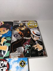 Demon Slayer Manga Books Volume 1 2 3 Lot Of 3