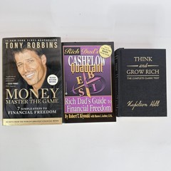 Lot 3 Money Master the Game Cashflow Quadrant Think & Grow Rich PB HC