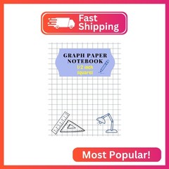 school smart double sided Graph paper notebook : 1/2 inch squares (100 pages) li