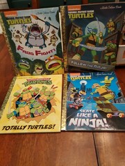 Teenage Mutant Ninja Turtles Little Golden Book Lot Of 4