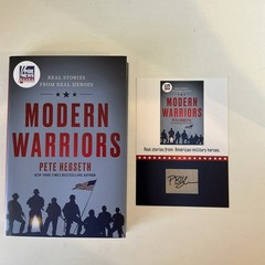 Modern Warriors Real Stories 1st E 2nd Printing SIGNED Card HCDJ Pete Hegseth