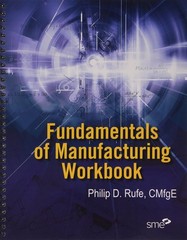 FUNDAMENTALS OF MANUFACTURING WORKBOOK BY Philip D. Rufe SPIRAL_BOUND **1000**