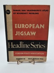 Samuel Van Valkenburg’s Atlas of Boundary Problems- European Jigsaw-Headline Ser