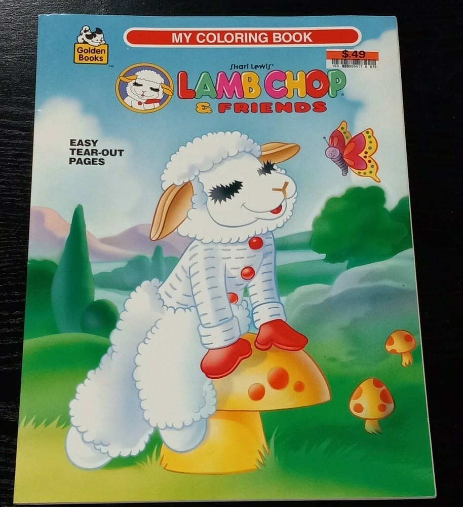 New Vintage Lamb Chop & Friends Coloring Book Shari Lewis Golden Books 1996 NOS