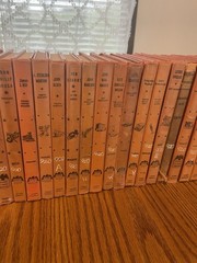 44 Book Lot Childhood of Famous Americans Vintage Orange Hardback Bobbs-Merrill