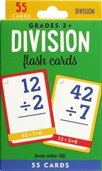 Division Flash Cards (55 cards, Grades 3 and up) Medium