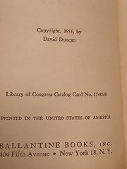 Beyond Eden by David Duncan, Ballantine Books 1st Edition Paperback, 1955 Powers