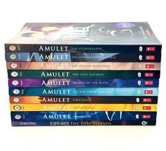 Complete Set 1-9 AMULET + 1 Graphic Novels SIGNED Kazu Kibuishi UNREAD Book lot