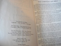 1985 Thomas Nelson Burgundy Genuine Leather NKJV Christian Life Bible Tag: Study