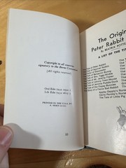 c.1902-1917, THE TALE OF PETER RABBIT, by BEATRIX POTTER, F. WARNE & CO, CLASSIC