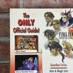 Final Fantasy VIII 8 Official Strategy Guide Book w/ Poster EB Games Foil Cover