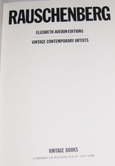 Robert Rauschenberg by Elizabeth Avedon (1987, Trade Paperback), 6 in X 9.25 in.