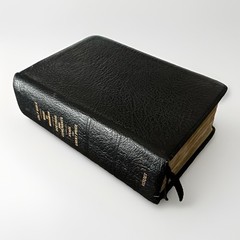 LDS Quad Scriptures Britain Holy Bible Book of Mormon D&C Pearl Leather Black