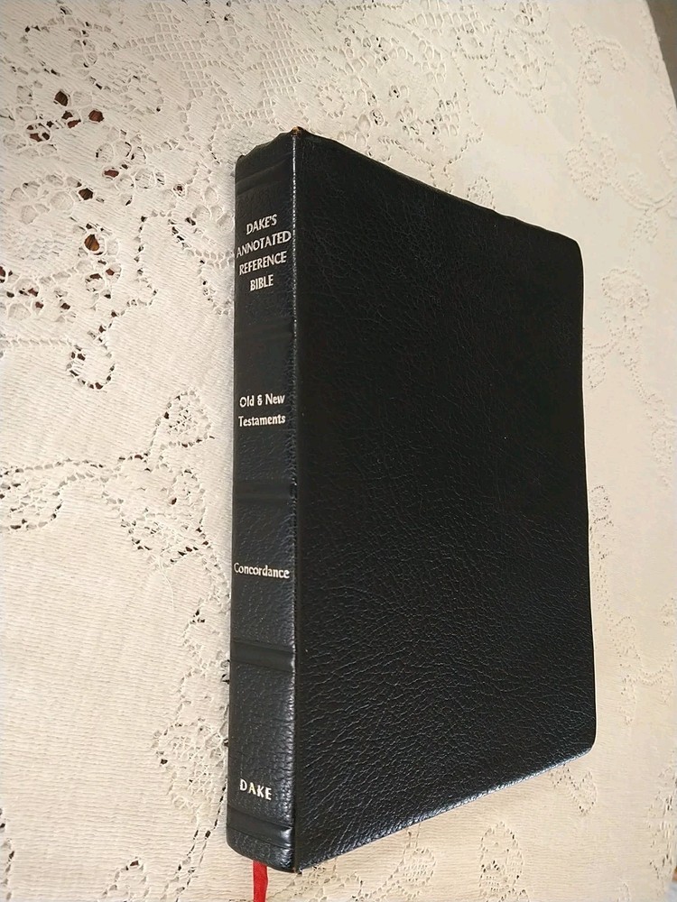 Genuine Leather Dakes Annotated Reference Bible Old New Testament KJV Black 1961
