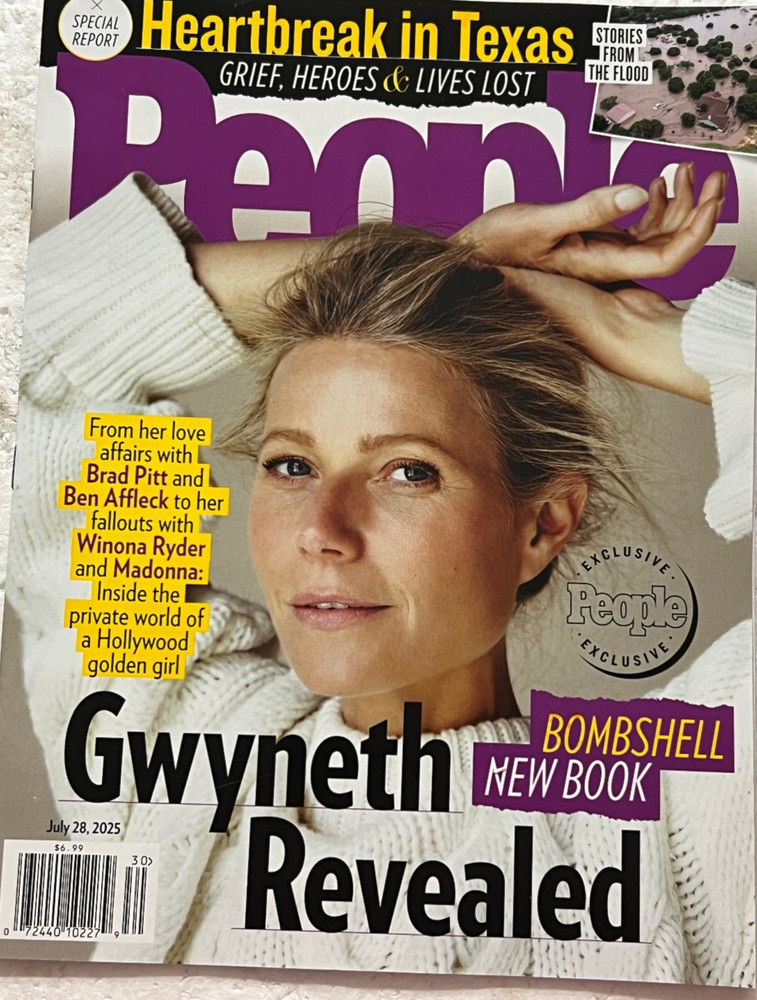 People Magazine JULY 28 2025 Gwyneth Paltrow TEXAS FLOODS BRAD PITT BEN AFFL