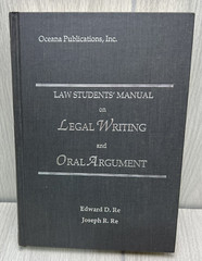 VTG 1991 Law Students’ Manual On Legal Writing And Oral Argument Hardcover