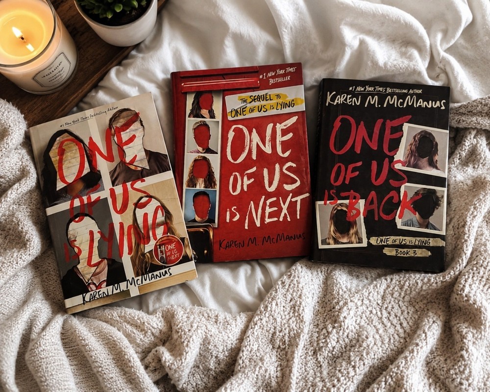 Karen M. McManus One of Us Trilogy HC/PB Lot – One of Us Is Lying, Next, Back