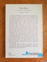 Wuest’s Word Studies FIRST PETER in the Greek New Testament for the English…
