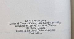 Silent Missions (1st Ed) by Vernon A. Walters