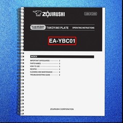 ZOJIRUSHI EA-YBC01 Takoyaki Plate EA-BDC10 Operating Instructions Manual SECURED