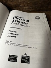 CONCEPTUAL PHYSICAL SCIENCE EXPLORATIONS – CUSTOM EDITION By Paul G. Hewitt W/CD