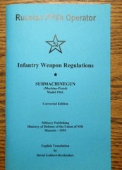 Russian Handbook 1955 PPSH 41 or PPSH 43 7.62×25 English Version 76 Pages  NEW