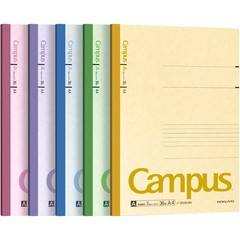 Campus Notebook, A 7mm(0.28in) Ruled, A4, 30 Sheets, 35 Lines, Pack of 5, 5 C…