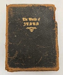 The Words Of Jesus Vtg 1943 Christian Prayer Book Red Letter Hardcover Bible 40s