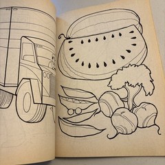 NEW Vintage Golden Coloring Book Preschool FARM Animals 1988 Unused Color Barns
