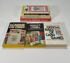 Blackjack Poker Book Lot Of 7 – Scarne On Cards Casino Playing Card Game Guide