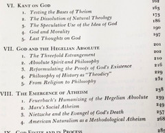 1959 GOD IN MODERN PHILOSOPHY: Spinoza, Hume, Kant,Hegel,Descartes,Nietsche,Marx