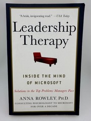 Leadership Therapy Anna Rowley Paperback Business Psychology Microsoft Managers