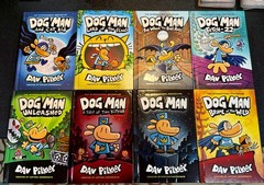 Dog Man Series 8 Book Lot (Books #1-8) Hardback (Series by Dav Pilkey)