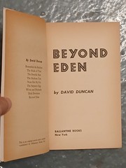 Beyond Eden by David Duncan, Ballantine Books 1st Edition Paperback, 1955 Powers