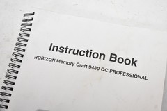 Janome Instruction Book HORIZON Memory Craft 9480 QC PROFESSIONAL White Spiral