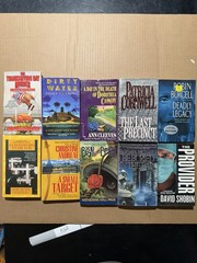 Lot of 10 random murder mystery novel paperback books, various authors B32