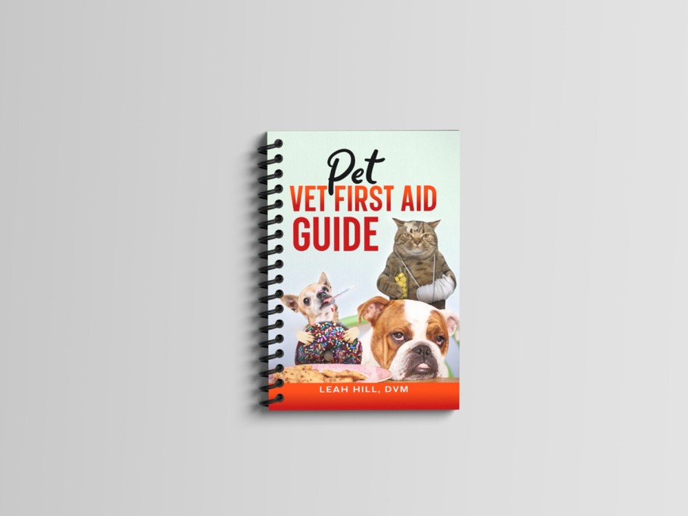 Pet Vet First Aid Guide Spiral Bound by Leah Hill, DVM. 8.5 x 5.5