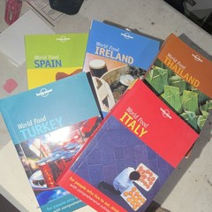 Lonely Planet World Food Lot of 5 PB Illustrated 1st Ed Italy Spain + More