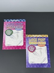 LOT OF 2 KAPPA Large Print Word-Finds Word Search Puzzle Books vol.514 & 515